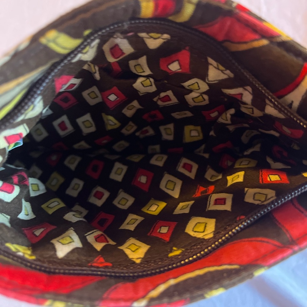 Vera Bradley Black and Red Patterned Mini Bag - Picture 3 of 6